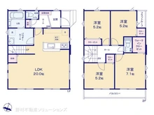 【東京都/八王子市小比企町】八王子市小比企町 新築一戸建て 間取り図