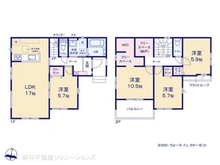【東京都/武蔵村山市学園】武蔵村山市学園4丁目 新築一戸建て 間取り図
