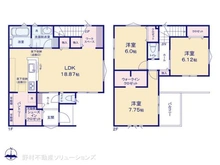【東京都/日野市大字上田】日野市大字上田 新築一戸建て 間取り図