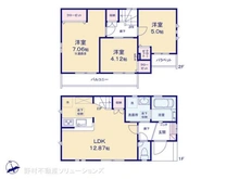 【東京都/昭島市緑町】昭島市緑町3丁目 新築一戸建て 間取り図