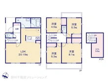 【東京都/八王子市めじろ台】八王子市めじろ台2丁目 新築一戸建て 間取り図