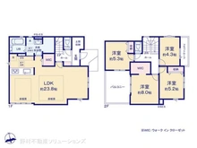 【東京都/日野市万願寺】日野市万願寺1丁目 新築一戸建て 間取り図