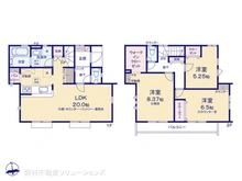 【東京都/日野市大字宮】日野市大字宮 新築一戸建て 間取り図