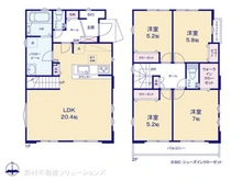 【東京都/八王子市子安町】八王子市子安町2丁目 新築一戸建て 間取り図