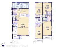 【東京都/日野市日野本町】日野市日野本町5丁目 新築一戸建て 間取り図