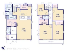 【東京都/羽村市羽加美】羽村市羽加美1丁目 新築一戸建て 間取り図