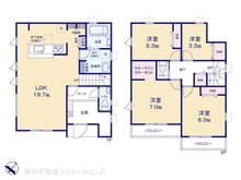 【東京都/羽村市羽加美】羽村市羽加美1丁目 新築一戸建て 間取り図