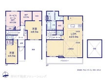 【東京都/昭島市福島町】昭島市福島町 新築一戸建て 間取り図
