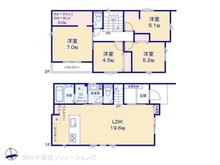 【東京都/八王子市台町】八王子市台町4丁目 新築一戸建て 間取り図