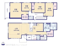 【東京都/八王子市東浅川町】八王子市東浅川町 新築一戸建て 間取り図