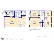 【東京都/八王子市散田町】八王子市散田町4丁目 新築一戸建て 間取り図