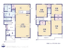 【東京都/東大和市立野】東大和市立野2丁目 新築一戸建て 間取り図