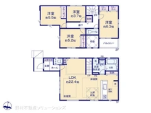 【東京都/東大和市立野】東大和市立野1丁目 新築一戸建て 間取り図