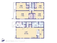 【東京都/立川市砂川町】立川市砂川町2丁目 新築一戸建て 間取り図