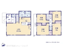 【東京都/立川市砂川町】立川市砂川町2丁目 新築一戸建て 間取り図