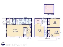 【東京都/立川市一番町】立川市一番町3丁目 新築一戸建て 間取り図