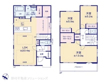 【東京都/八王子市東浅川町】八王子市東浅川町 新築一戸建て 間取り図
