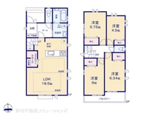 【東京都/東大和市立野】東大和市立野2丁目 新築一戸建て 間取り図