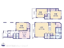 【東京都/昭島市中神町】昭島市中神町 新築一戸建て 間取り図
