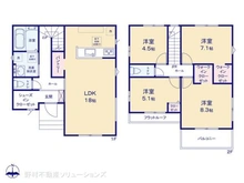 【東京都/立川市西砂町】立川市西砂町2丁目 新築一戸建て 間取り図