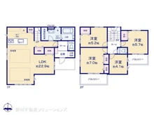 【東京都/昭島市松原町】昭島市松原町5丁目 新築一戸建て 間取り図