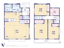 【東京都/昭島市田中町】昭島市田中町1丁目 新築一戸建て 間取り図