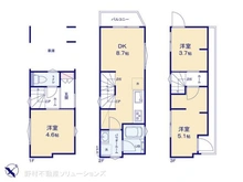 【東京都/北区滝野川】北区滝野川6丁目 新築一戸建て 間取り図