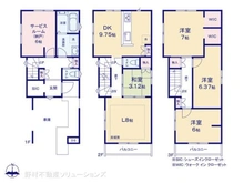 【東京都/荒川区西尾久】荒川区西尾久5丁目 新築一戸建て 間取り図