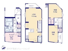 【東京都/北区堀船】北区堀船2丁目 新築一戸建て 間取り図