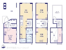 【東京都/北区滝野川】北区滝野川3丁目 新築一戸建て 間取り図