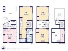 【東京都/北区滝野川】北区滝野川3丁目 新築一戸建て 間取り図