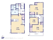 【愛知県/名古屋市北区福徳町】名古屋市北区福徳町5丁目 新築一戸建て 間取り図