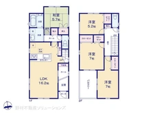 【愛知県/名古屋市北区福徳町】名古屋市北区福徳町5丁目 新築一戸建て 間取り図