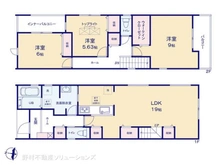 【愛知県/名古屋市西区大野木】名古屋市西区大野木4丁目 新築一戸建て 間取り図