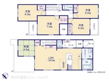 【愛知県/名古屋市天白区鴻の巣】名古屋市天白区鴻の巣2丁目 新築一戸建て 間取り図