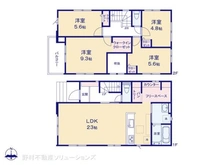 【愛知県/名古屋市西区花原町】名古屋市西区花原町 新築一戸建て 間取り図