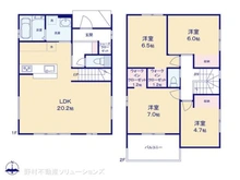 【愛知県/名古屋市北区六が池町】名古屋市北区六が池町 新築一戸建て 間取り図