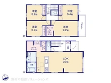 【愛知県/名古屋市天白区土原】名古屋市天白区土原1丁目 新築一戸建て 間取り図