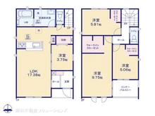 【愛知県/名古屋市北区楠味鋺】名古屋市北区楠味鋺5丁目 新築一戸建て 間取り図