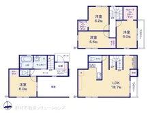 【愛知県/名古屋市西区新福寺町】名古屋市西区新福寺町1丁目 新築一戸建て 間取り図