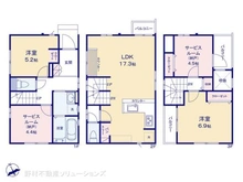 【愛知県/名古屋市天白区塩釜口】名古屋市天白区塩釜口2丁目 新築一戸建て 間取り図