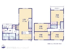 【愛知県/名古屋市千種区赤坂町】名古屋市千種区赤坂町4丁目 新築一戸建て 間取り図