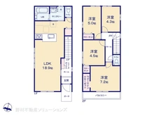 【愛知県/名古屋市瑞穂区中根町】名古屋市瑞穂区中根町4丁目 新築一戸建て 間取り図