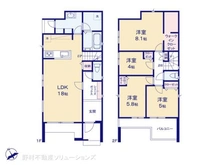 【愛知県/名古屋市北区楠味鋺】名古屋市北区楠味鋺3丁目 新築一戸建て 間取り図