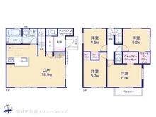 【愛知県/名古屋市北区上飯田南町】名古屋市北区上飯田南町2丁目 新築一戸建て 間取り図