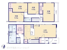 【愛知県/名古屋市瑞穂区中根町】名古屋市瑞穂区中根町5丁目 新築一戸建て 間取り図