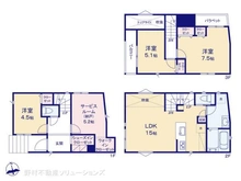 【愛知県/名古屋市瑞穂区井戸田町】名古屋市瑞穂区井戸田町1丁目 新築一戸建て 間取り図