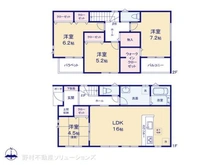 【愛知県/名古屋市北区桐畑町】名古屋市北区桐畑町 新築一戸建て 間取り図