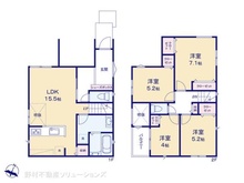【愛知県/名古屋市瑞穂区井の元町】名古屋市瑞穂区井の元町 新築一戸建て 間取り図