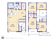 【神奈川県/横浜市磯子区滝頭】横浜市磯子区滝頭1丁目 新築一戸建て 間取り図